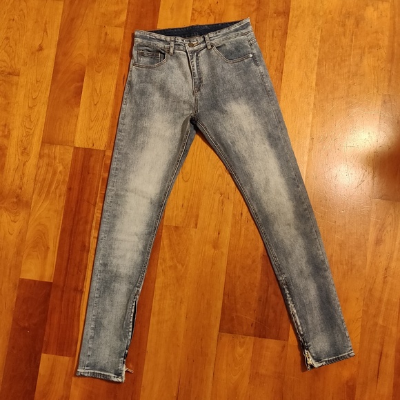 Other - Light Blue Jeans with Ankle Zippers